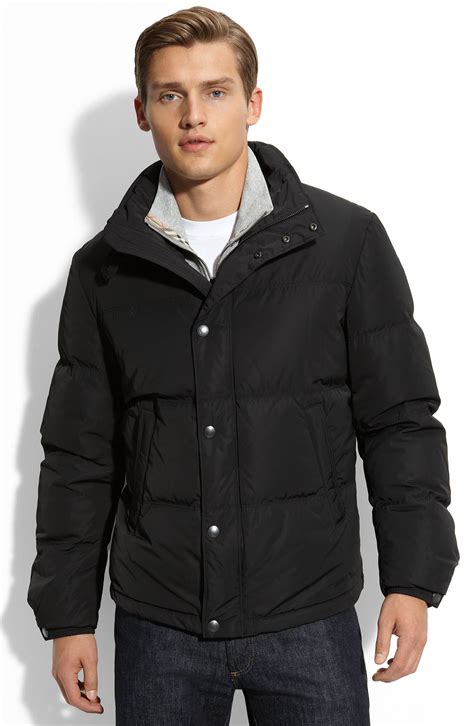 blue burberry puffer|burberry brit puffer jacket.